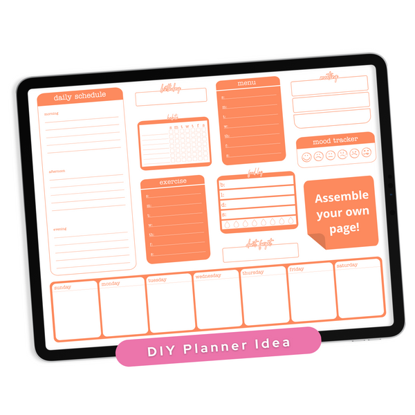 Orange Widgets - Planner Stickers
