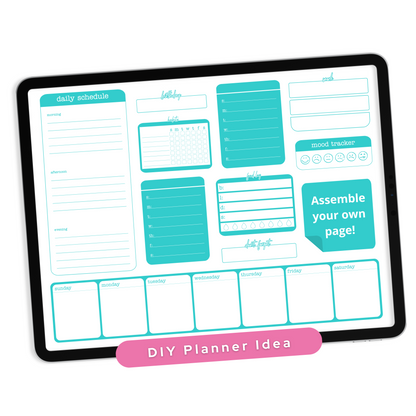 Teal Widgets - Planner Stickers
