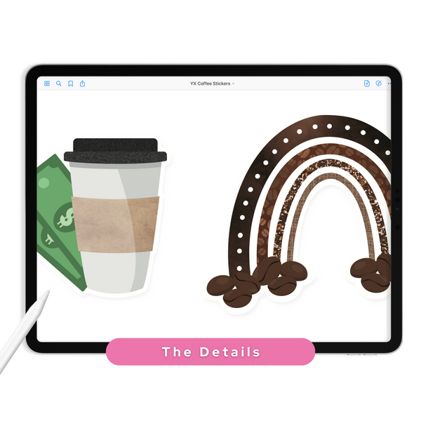 Coffee Digital Planner Stickers