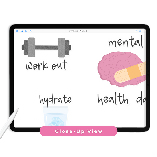 Self-Care Digital Planner Stickers