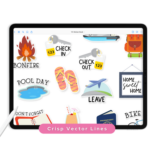 Travel Digital Planner Stickers