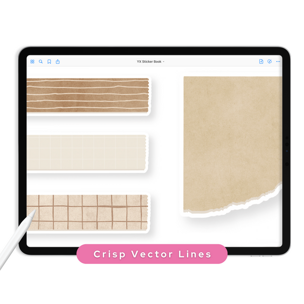 Scrap Paper Digital Planner Stickers