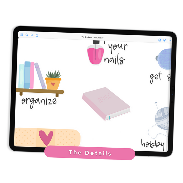 Self-Care Digital Planner Stickers