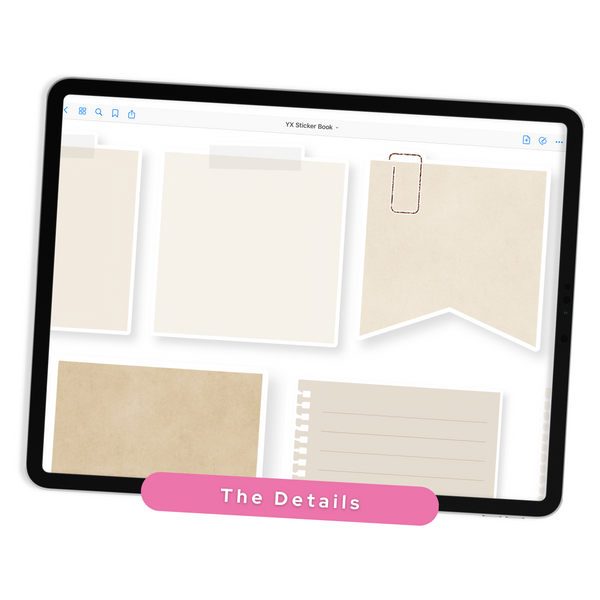 Scrap Paper Digital Planner Stickers