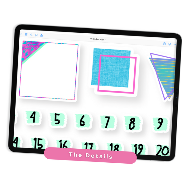 90s Memphis Digital Planner Stickers