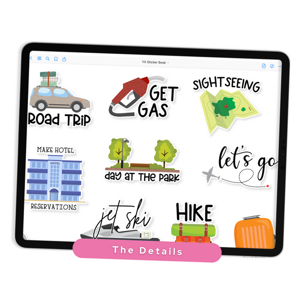 Travel Digital Planner Stickers