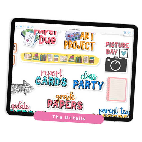 School Digital Planner Stickers
