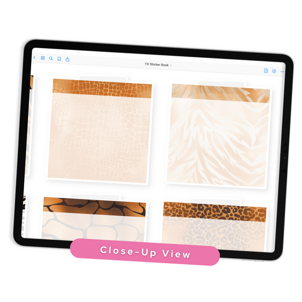 Animal Print Digital Planner Stickers