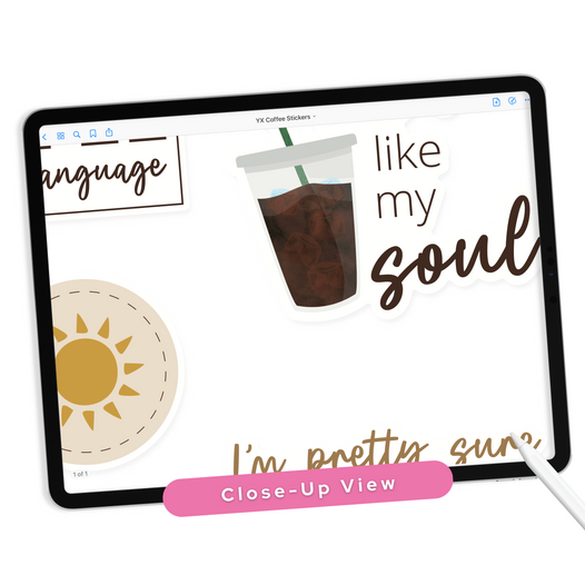 Coffee Digital Planner Stickers