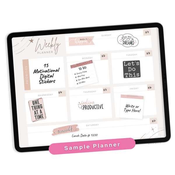 Motivational Digital Planner Stickers