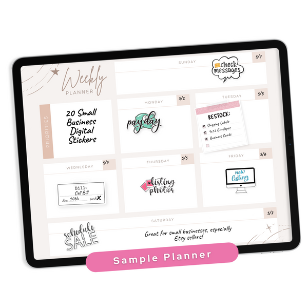 Small Business Digital Planner Stickers
