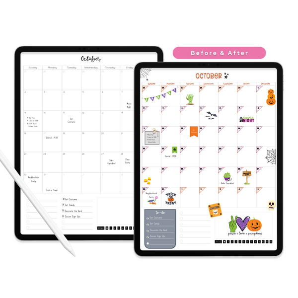 Halloween Digital Planner Stickers