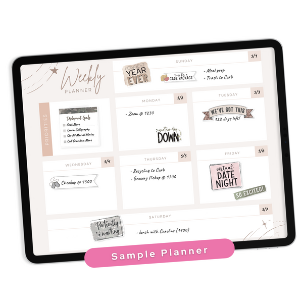 Deployment Digital Planner Stickers