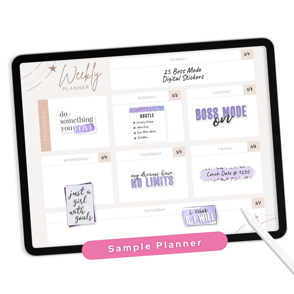 Boss Digital Planner Stickers