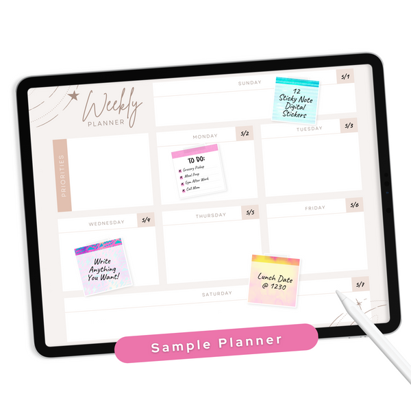Sticky Notes Digital Planner Stickers