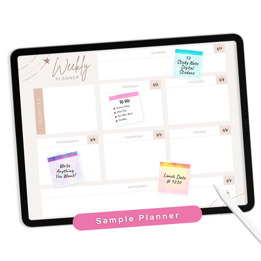 Sticky Notes Digital Planner Stickers