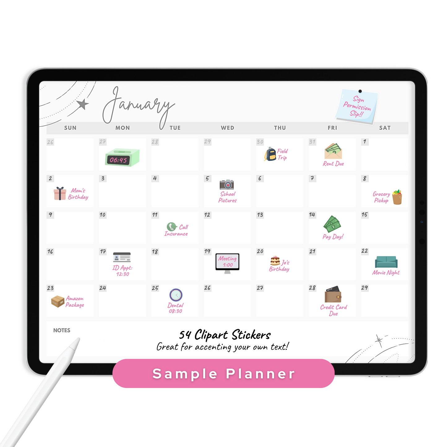 Clipart Digital Stickers