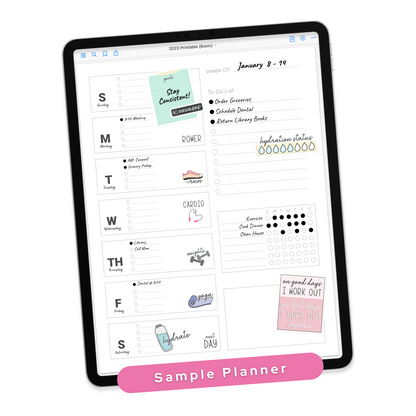 Workout Digital Planner Stickers