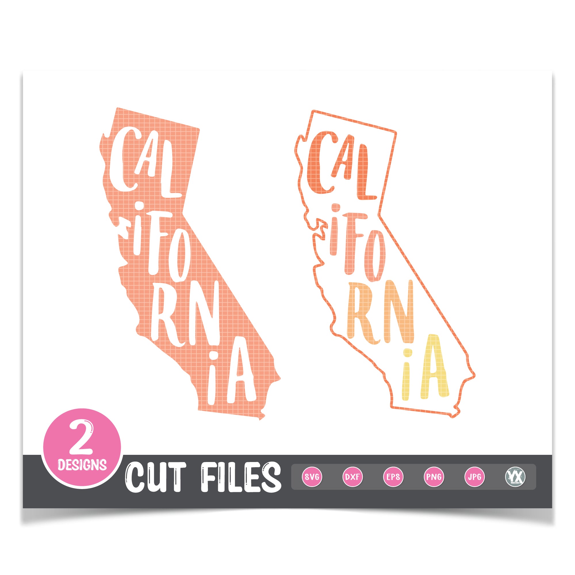 California SVG - Set of 2