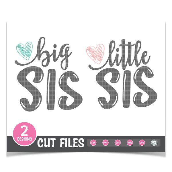 Big Sis and Little Sis SVG Set