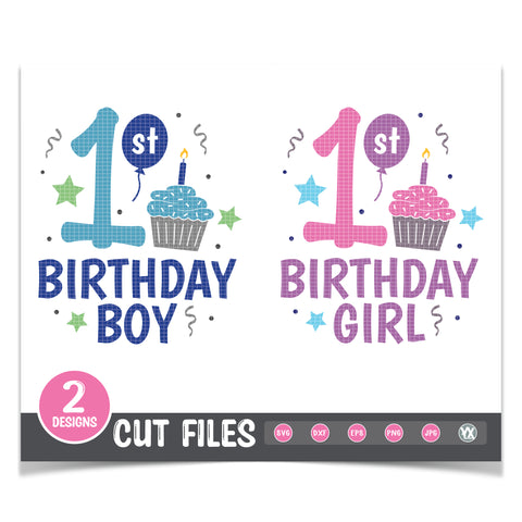 Birthday Girl and Birthday Boy SVG Set
