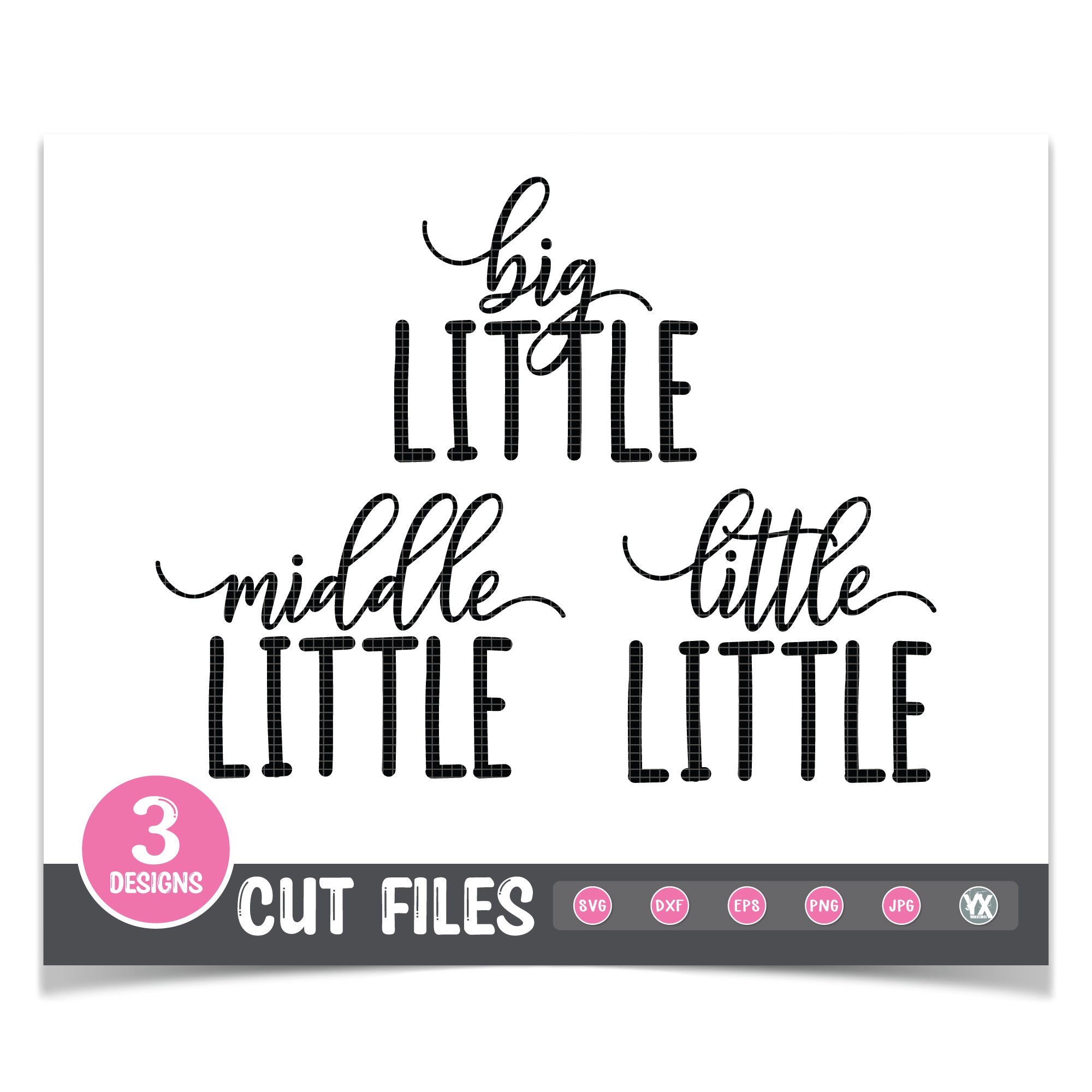 Big Middle Little SVG Set