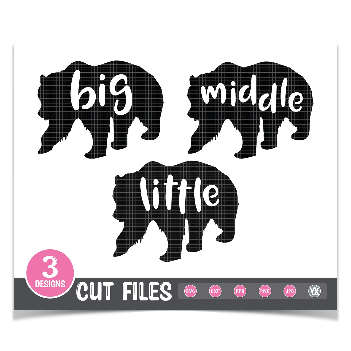 Sibling SVG Set - Bears