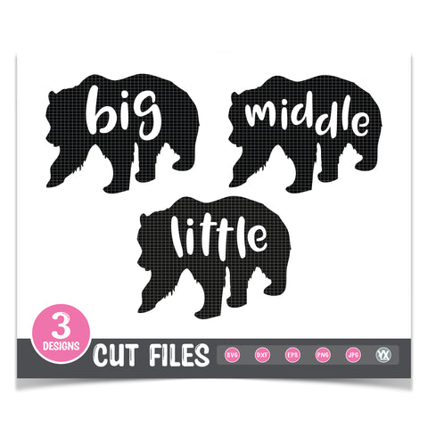 Sibling SVG Set - Bears