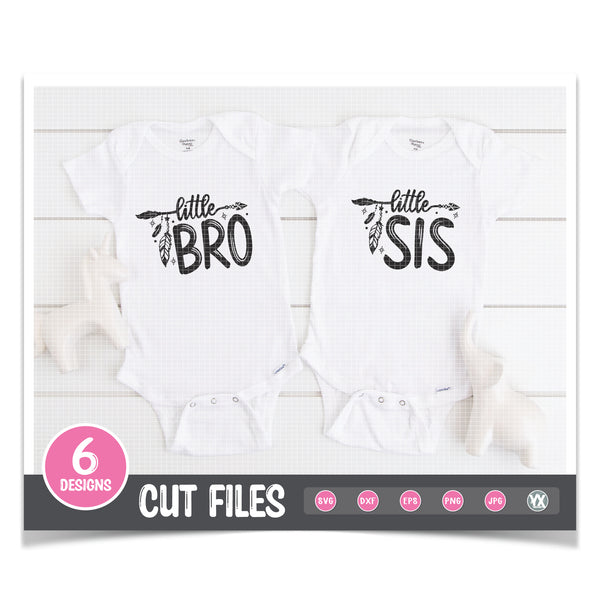 Sibling SVG Set - Feathers