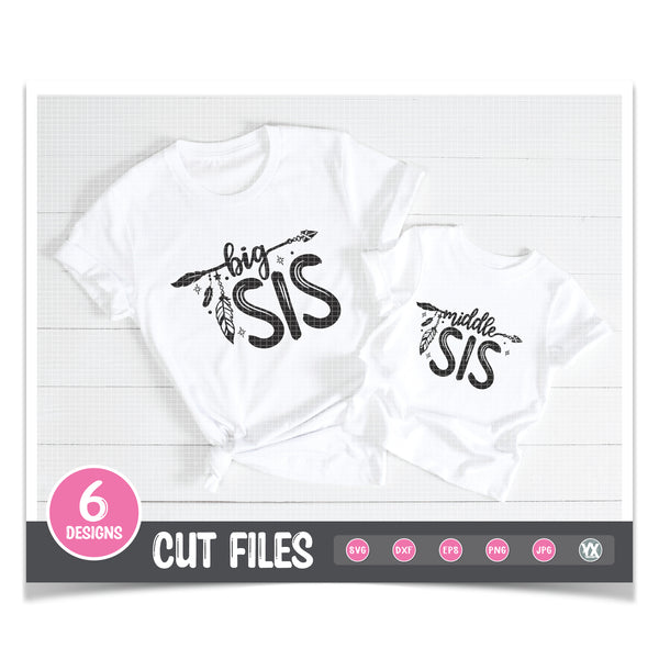 Sibling SVG Set - Feathers