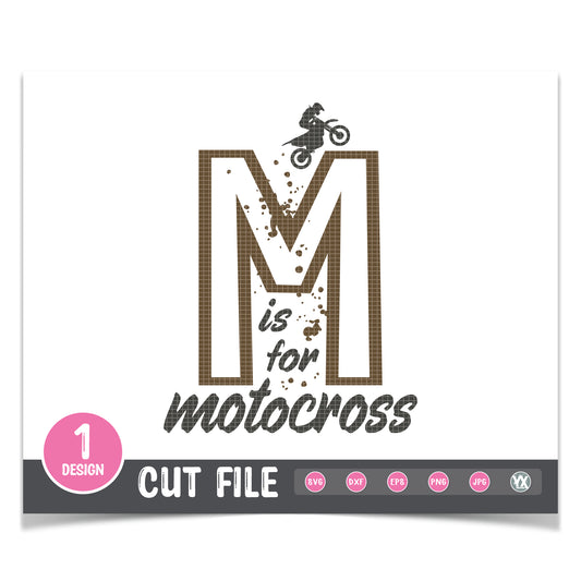 M is for Motocross SVG