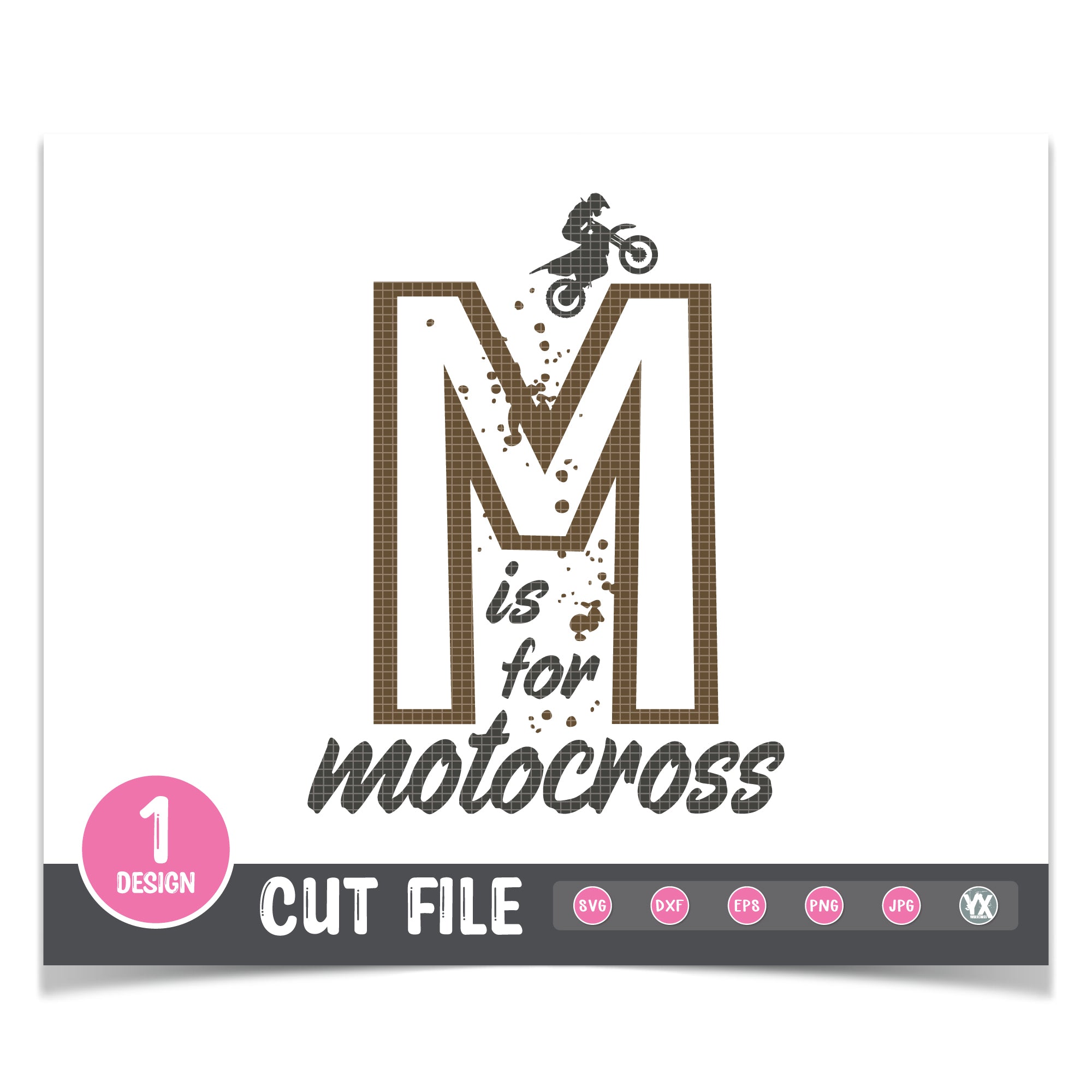 M is for Motocross SVG