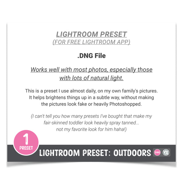 Lightroom Mobile Preset - Outdoors