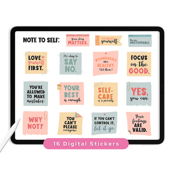 Note to Self Digital Stickers
