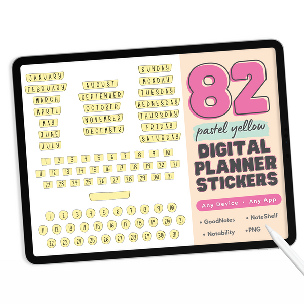 Pastel Days & Months Digital Stickers