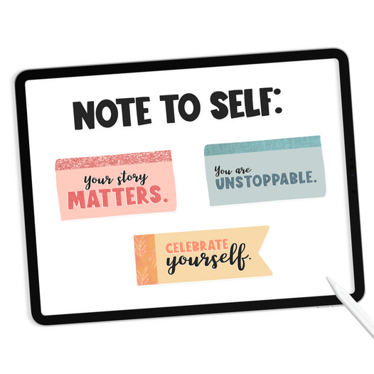 Note to Self Digital Stickers