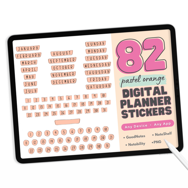 Pastel Days & Months Digital Stickers