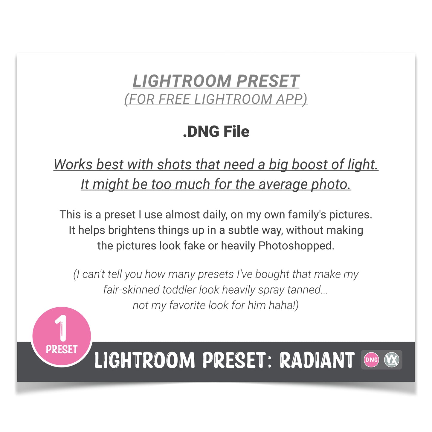 Lightroom Mobile Preset - Radiant