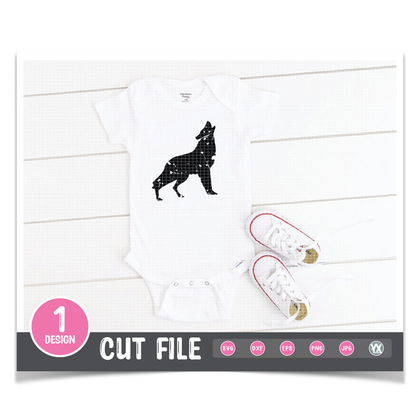 Grunge Wolf SVG