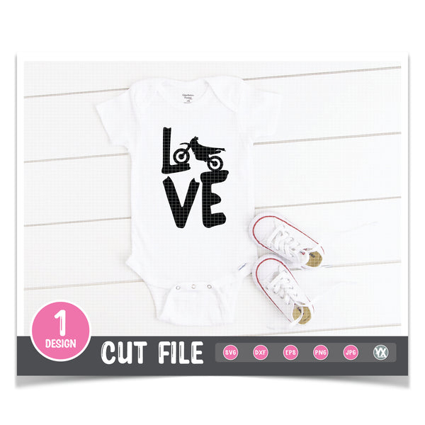Love Motocross Dirtbike SVG