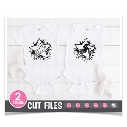 Dirtbike Star SVG - Set of 2