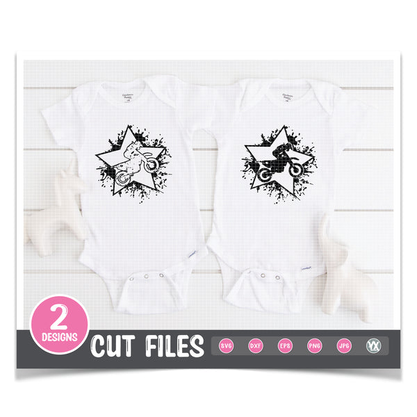 Dirtbike Star SVG - Set of 2