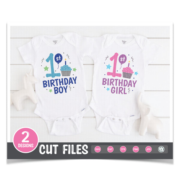 Birthday Girl and Birthday Boy SVG Set