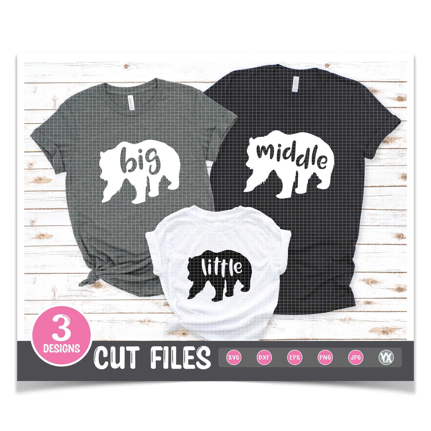 Sibling SVG Set - Bears