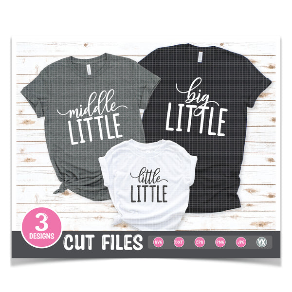 Big Middle Little SVG Set