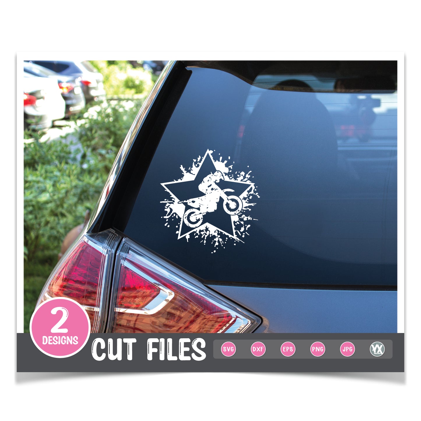 Dirtbike Star SVG - Set of 2