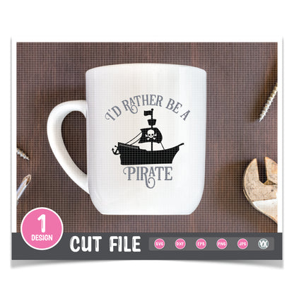 I'd Rather Be a Pirate SVG