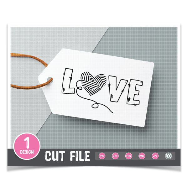 LOVE (Yarn) SVG