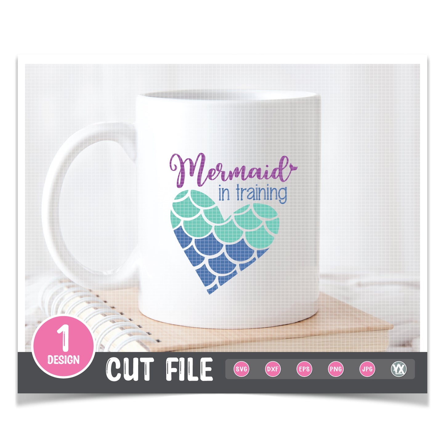 Mermaid in Training SVG