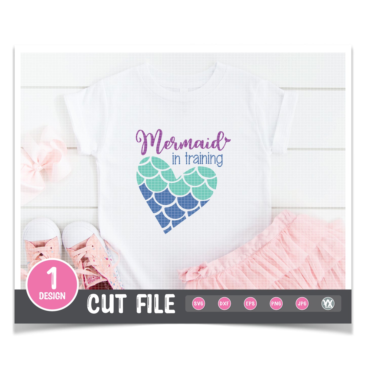 Mermaid in Training SVG